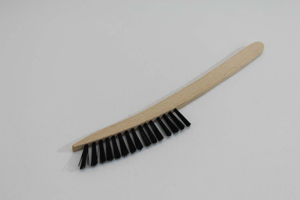 Spitzbürste / Nylon, 1-reihig, Holz spitz